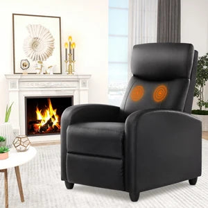 JHK Recliner Chair Massage Sofa Fabric With Lumbar Support
