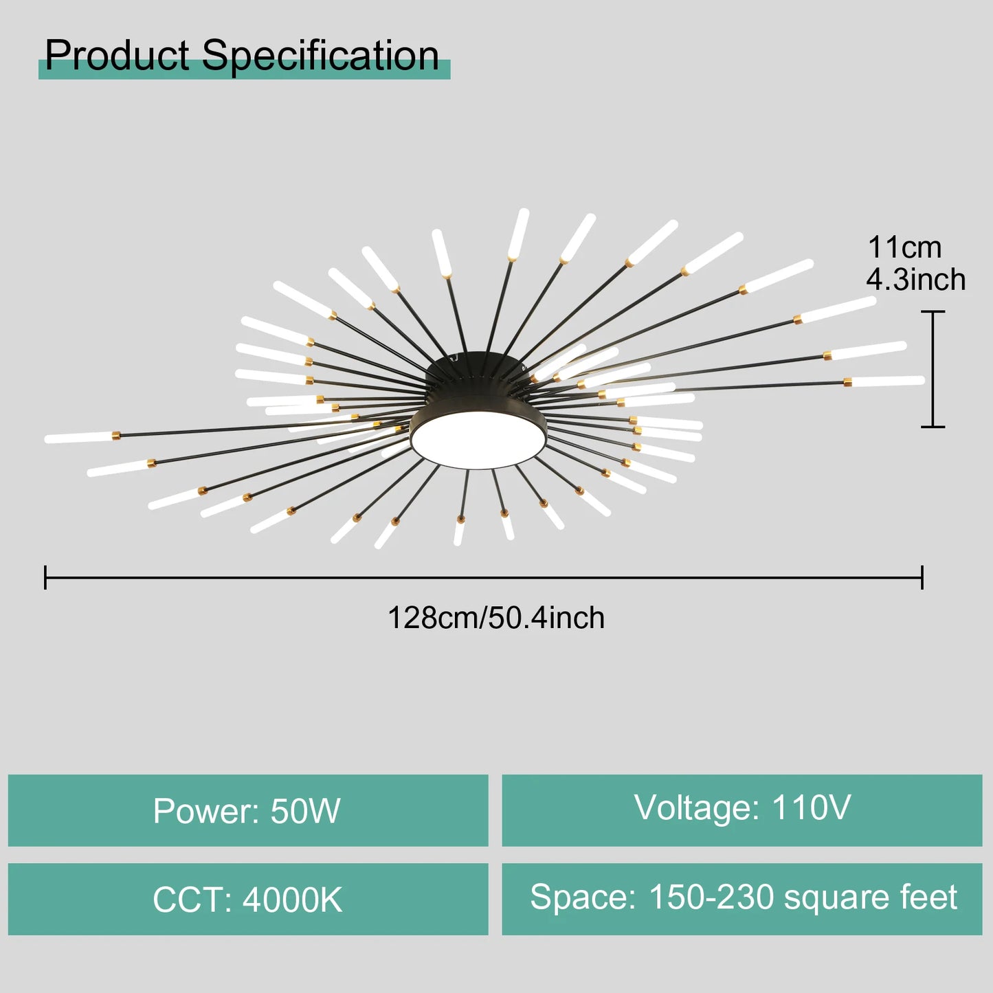 Modern LED Ceiling Light Fixture For Living Room And Bedroom