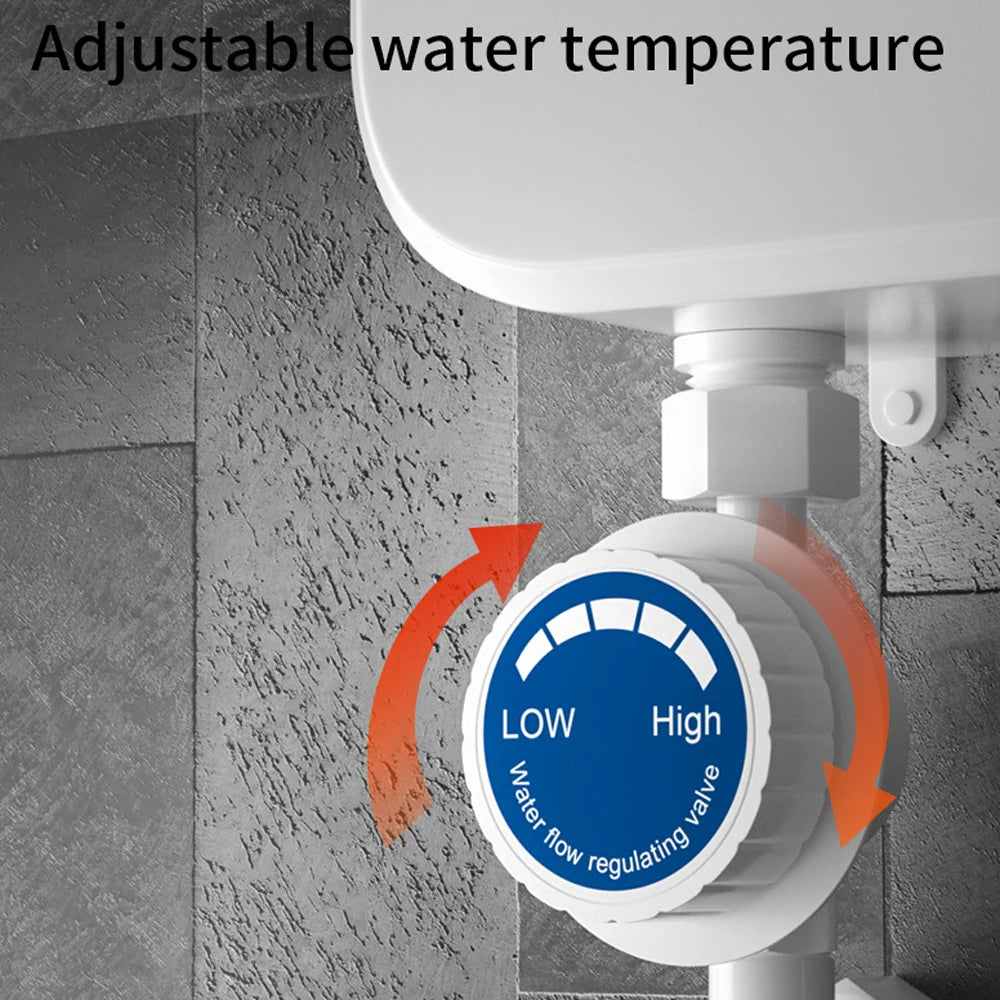 Romellar Bathroom Water Heater LCD Thermostatic Shower