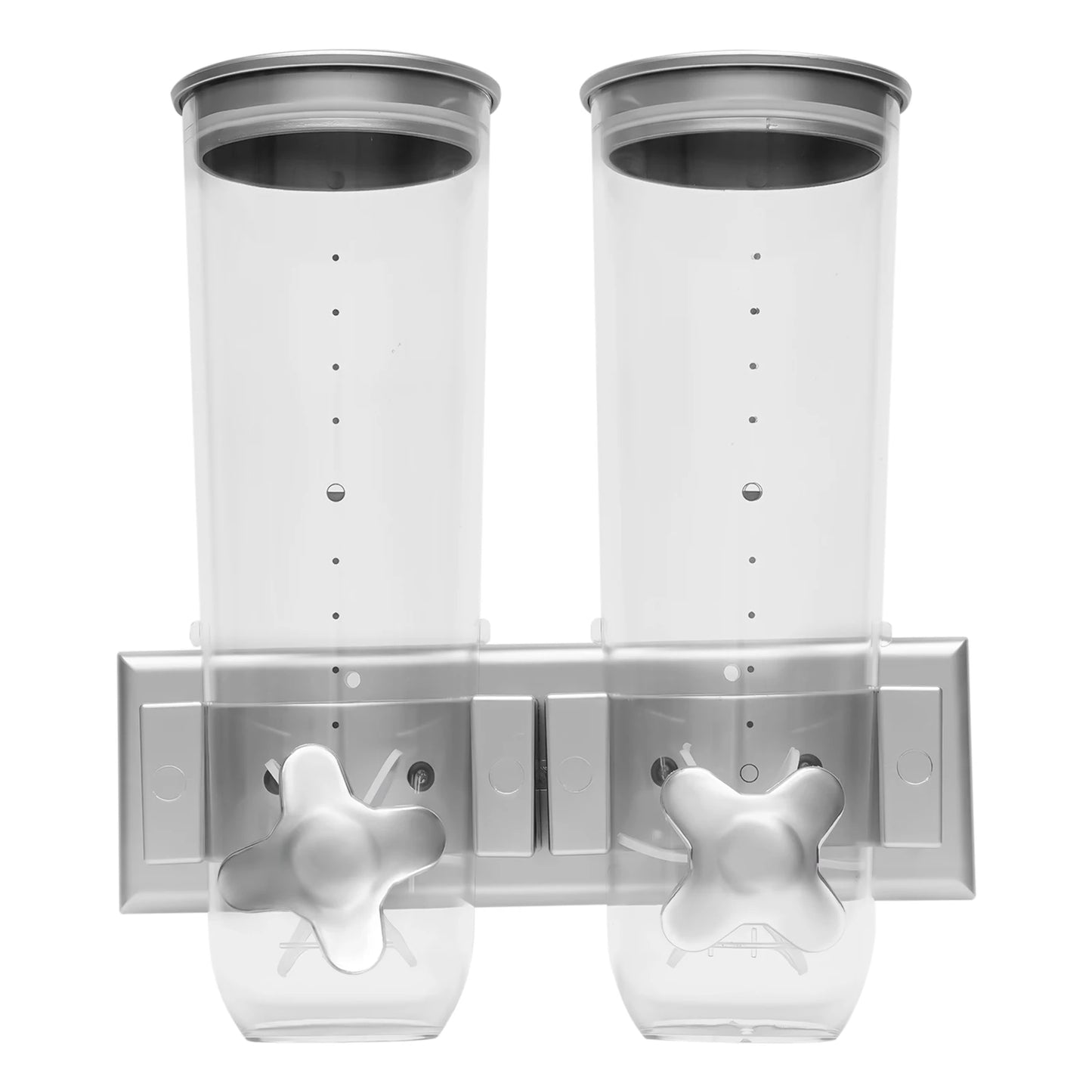 Hign-concerned Wall Mount Dry Food Dispenser Dual Buckets