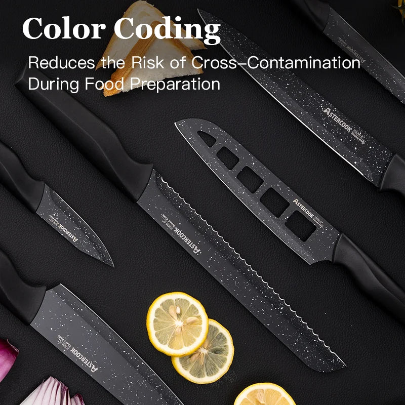 Astercook German High Carbon Stainless Knife Set Pro Series