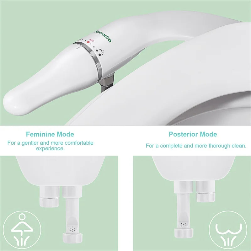 SAMODRA Ultra Slim Bidet Toilet Seat Attachment With Water