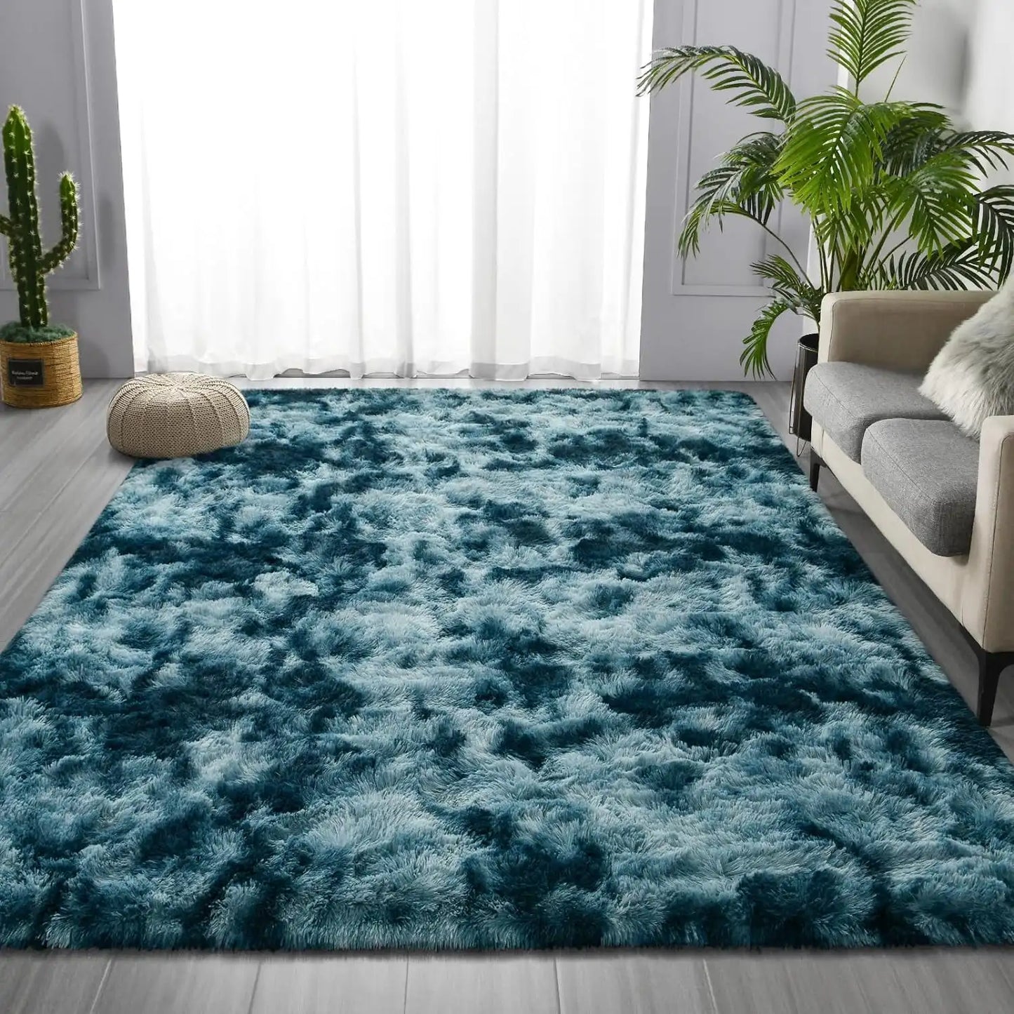 Lochas Super Soft Plush Tie Dye Velvet Rug For Living Room