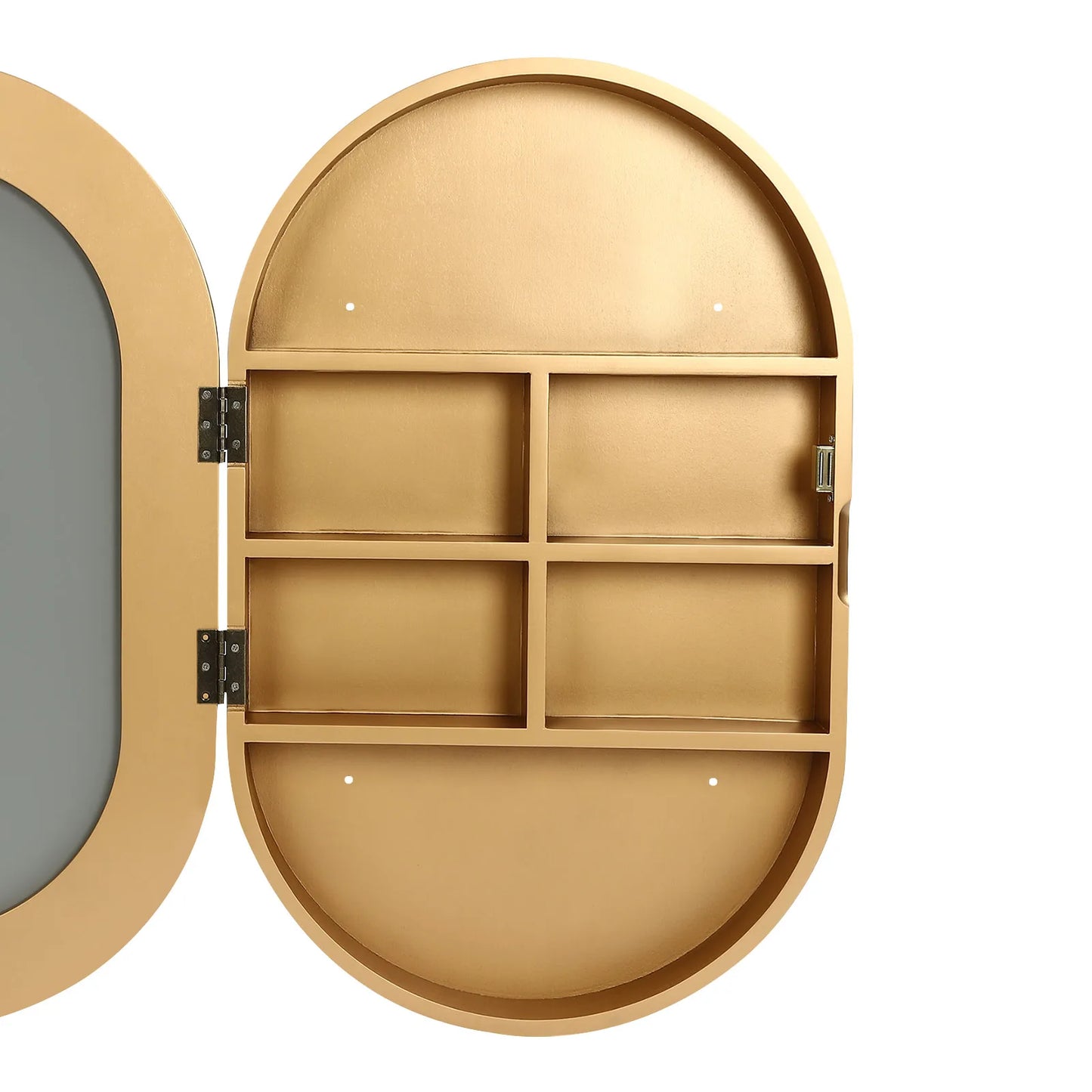 Feature Three Tier Wall Mounted Mirror Cabinet For Bathroom