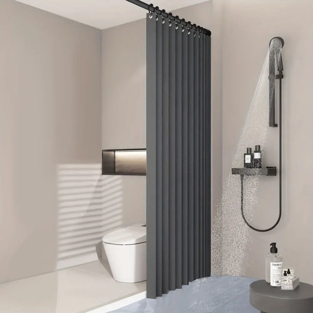 APWIKOGER Foldable Magnetic Shower Curtain Waterproof Bath