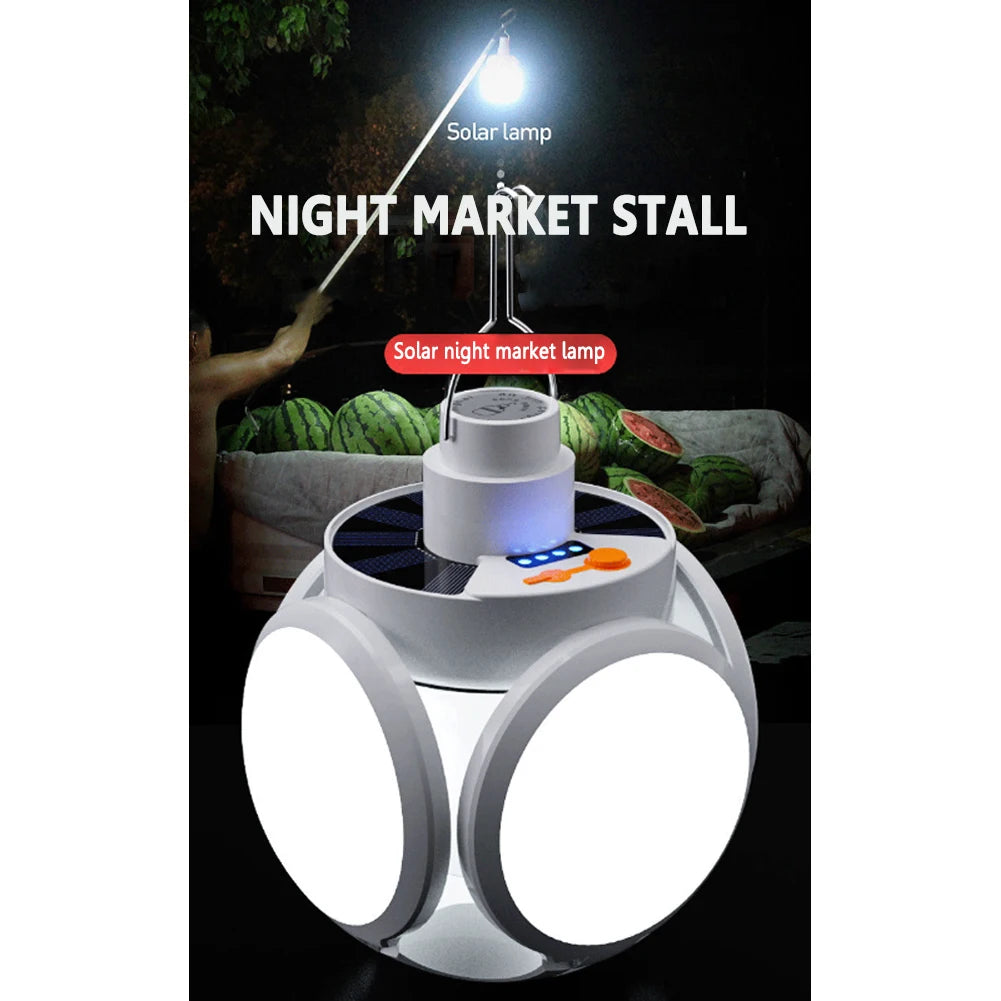 Shunmaii Solar Camping Light Bulb Lantern 500LM Rechargeable