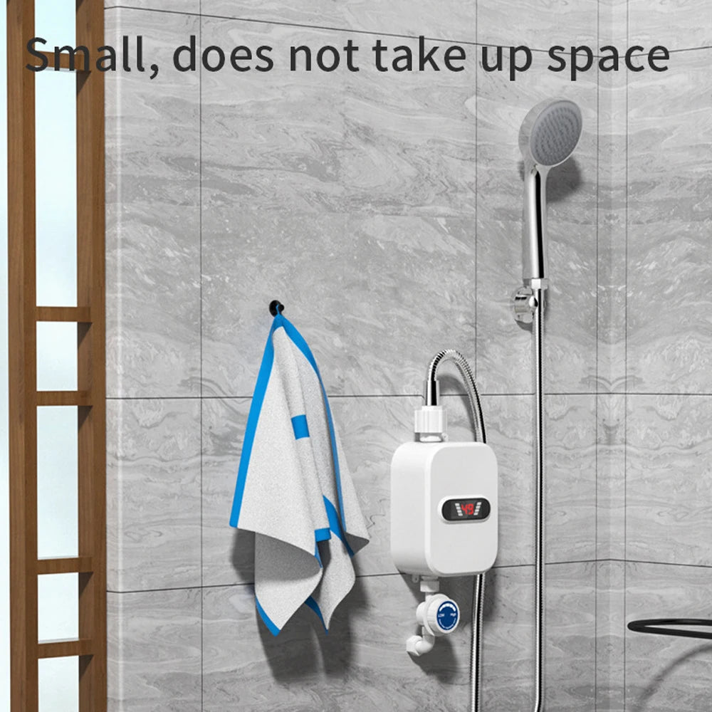 Romellar Bathroom Water Heater LCD Thermostatic Shower
