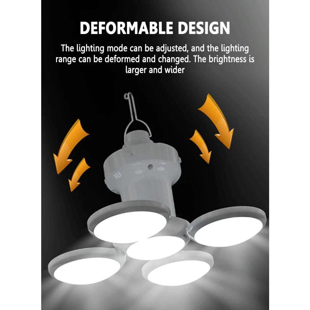 Shunmaii Solar Camping Light Bulb Lantern 500LM Rechargeable