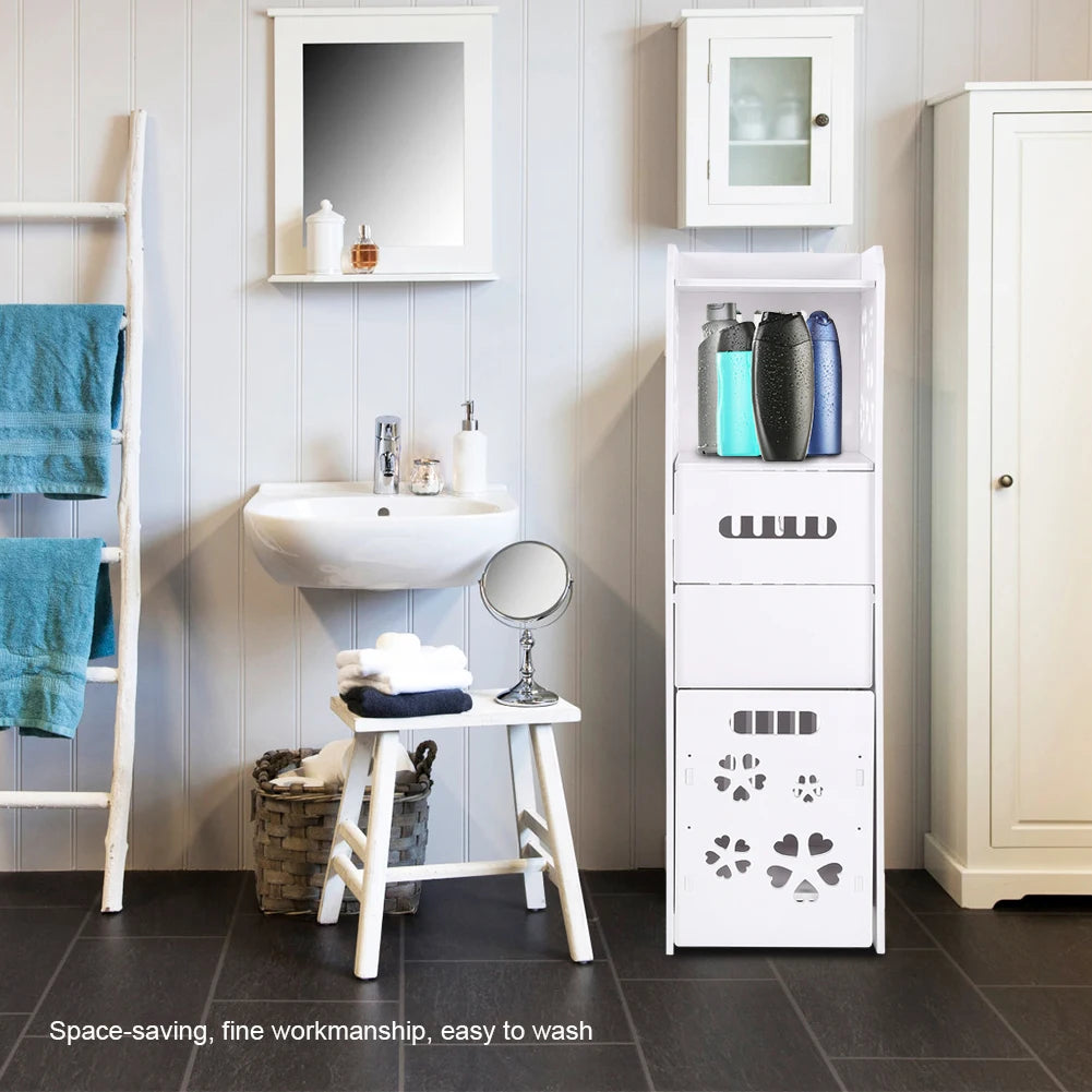 Romellar 3 Layer Waterproof Bathroom Cabinet Wood Plastic