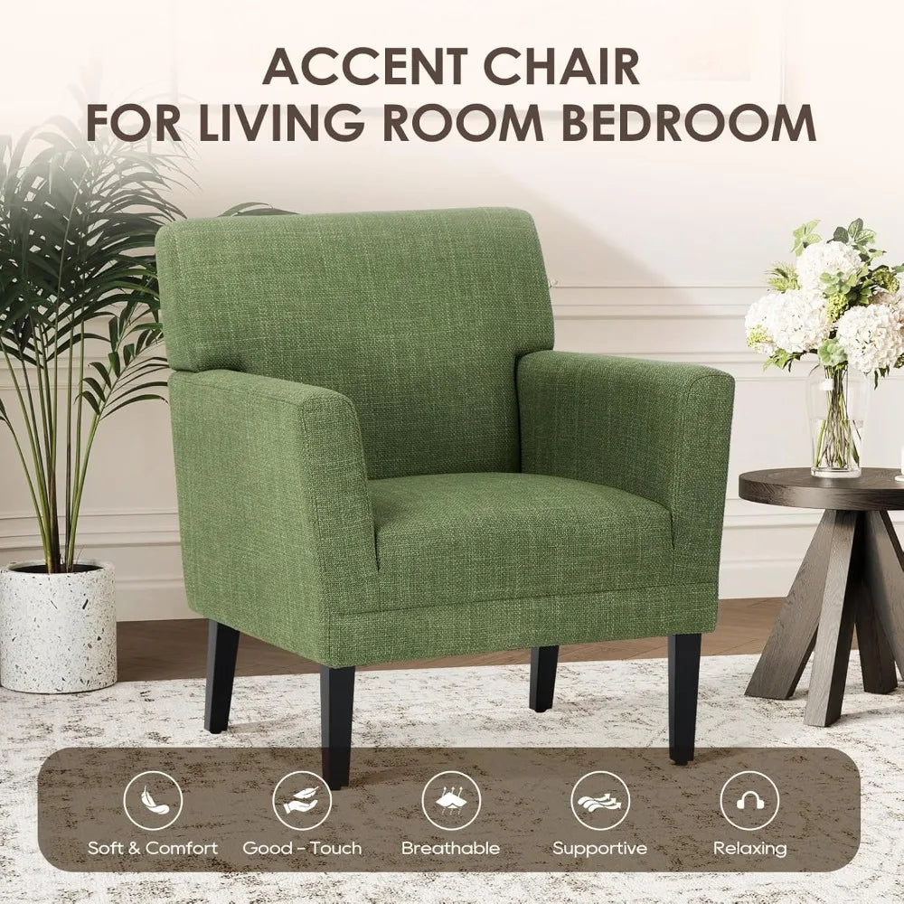 OEING Modern Upholstered Accent Armchairs For Living Room