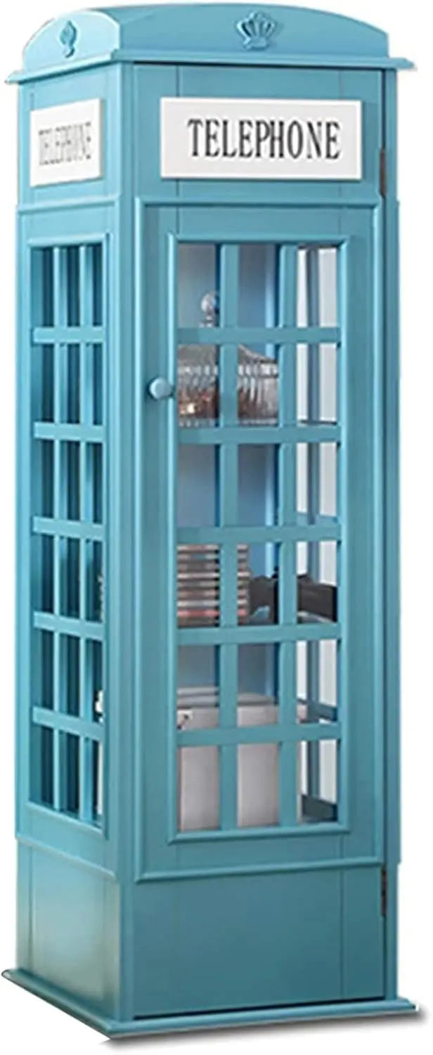 Huanzhuang 5 Tier Wood Bookshelf Telephone Booth Shape