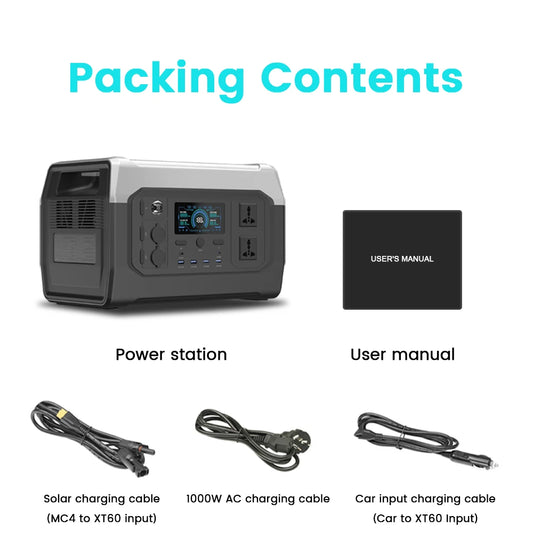 CTOLITY Portable Power Station 1024Wh LiFePO4 Pure Sine Wave