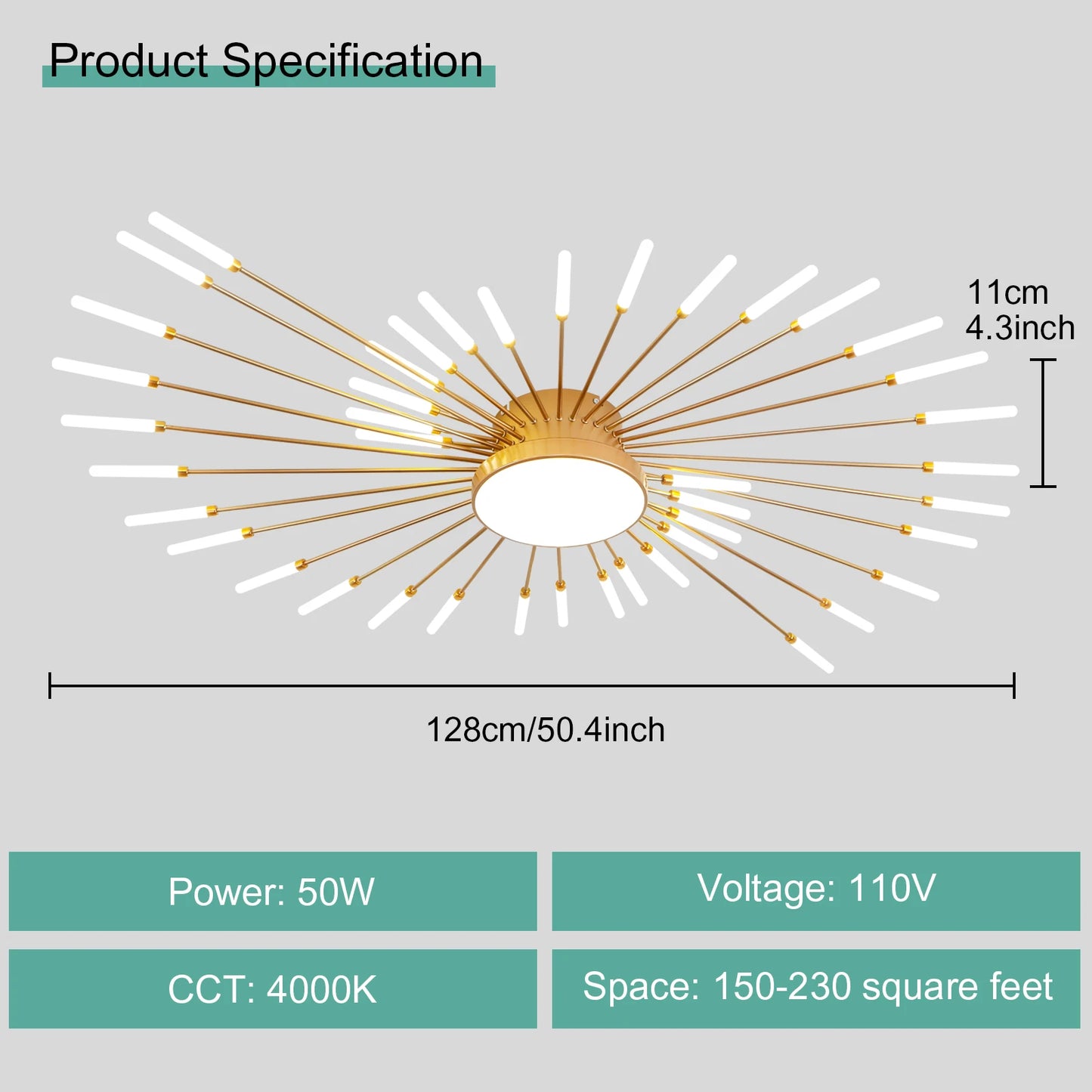 Modern LED Ceiling Light Fixture For Living Room And Bedroom