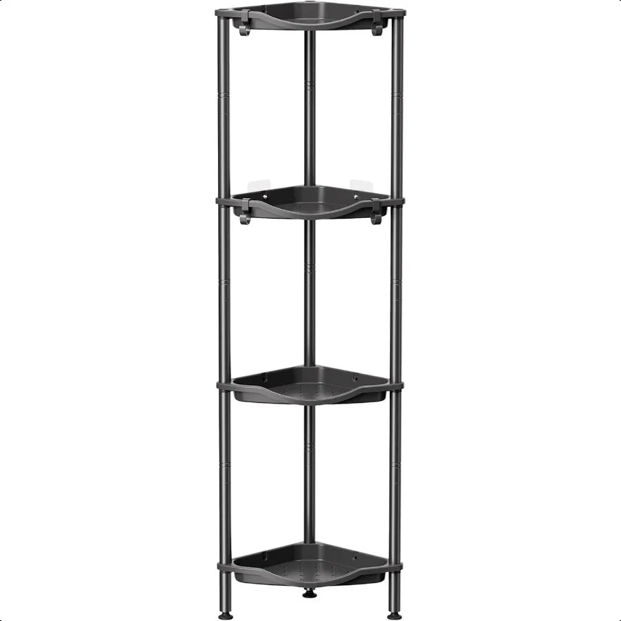 Hign-concerned 4 Tier Floor Shower Caddy Bathroom Organizer