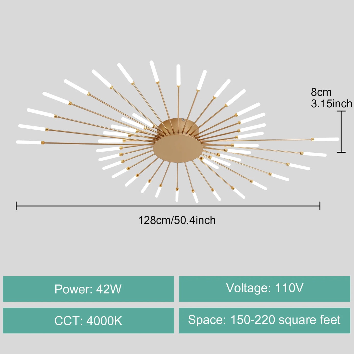 Modern LED Ceiling Light Fixture For Living Room And Bedroom