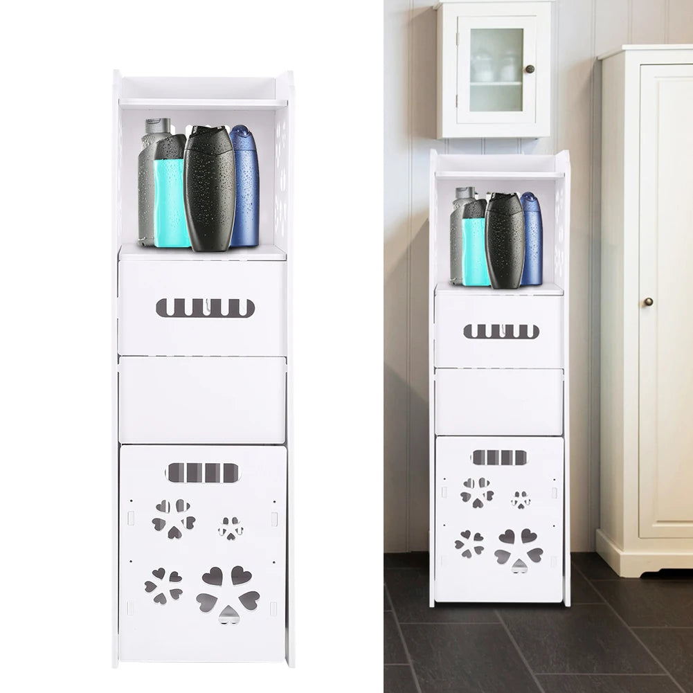 Romellar 3 Layer Waterproof Bathroom Cabinet Wood Plastic