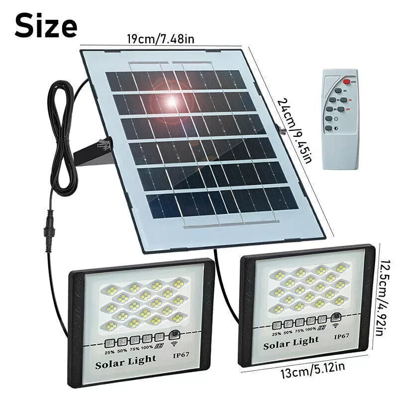 Solar Street Light 300W Outdoor Flood Lamp Waterproof Garden