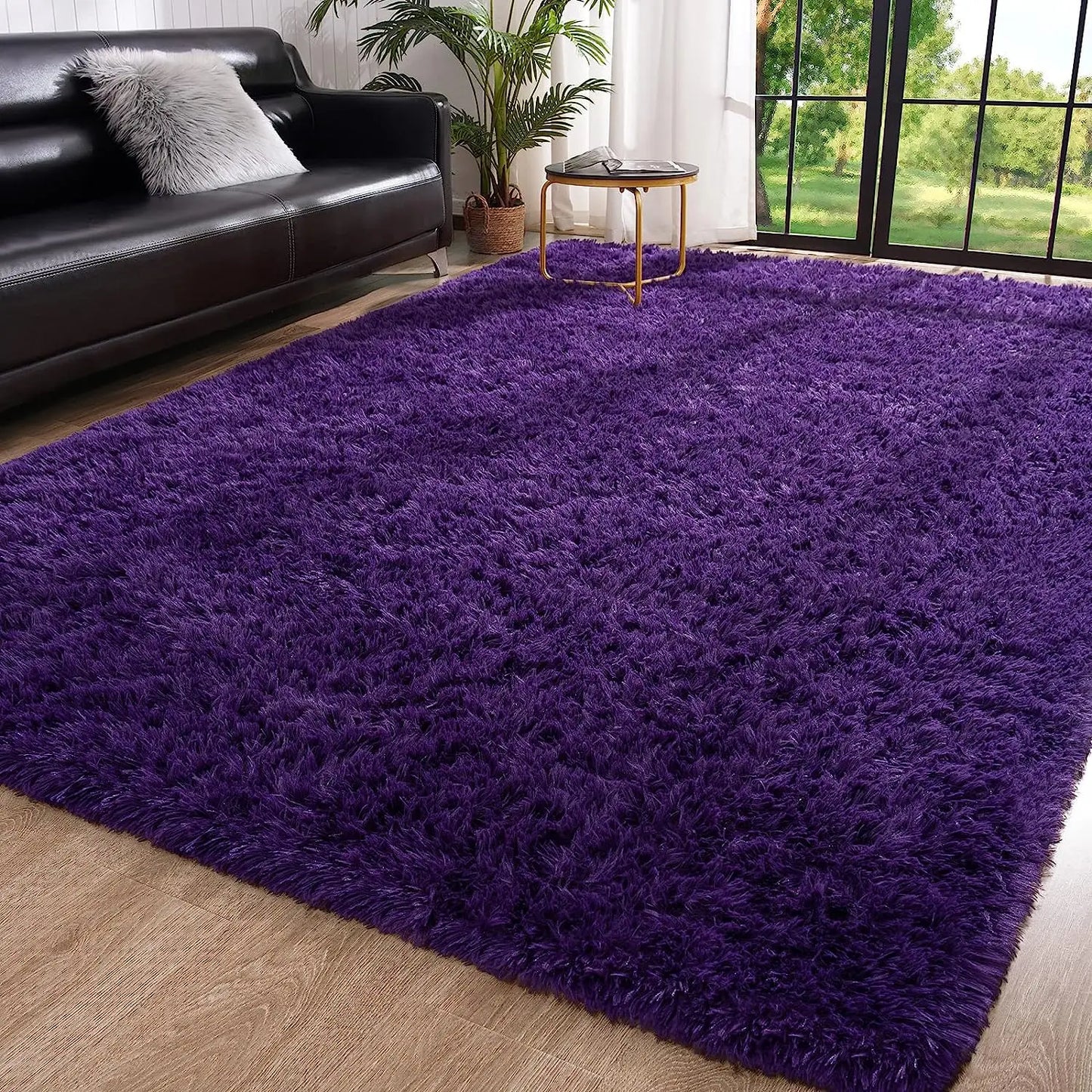Aubusson Fluffy Area Rug For Bedroom And Living Room