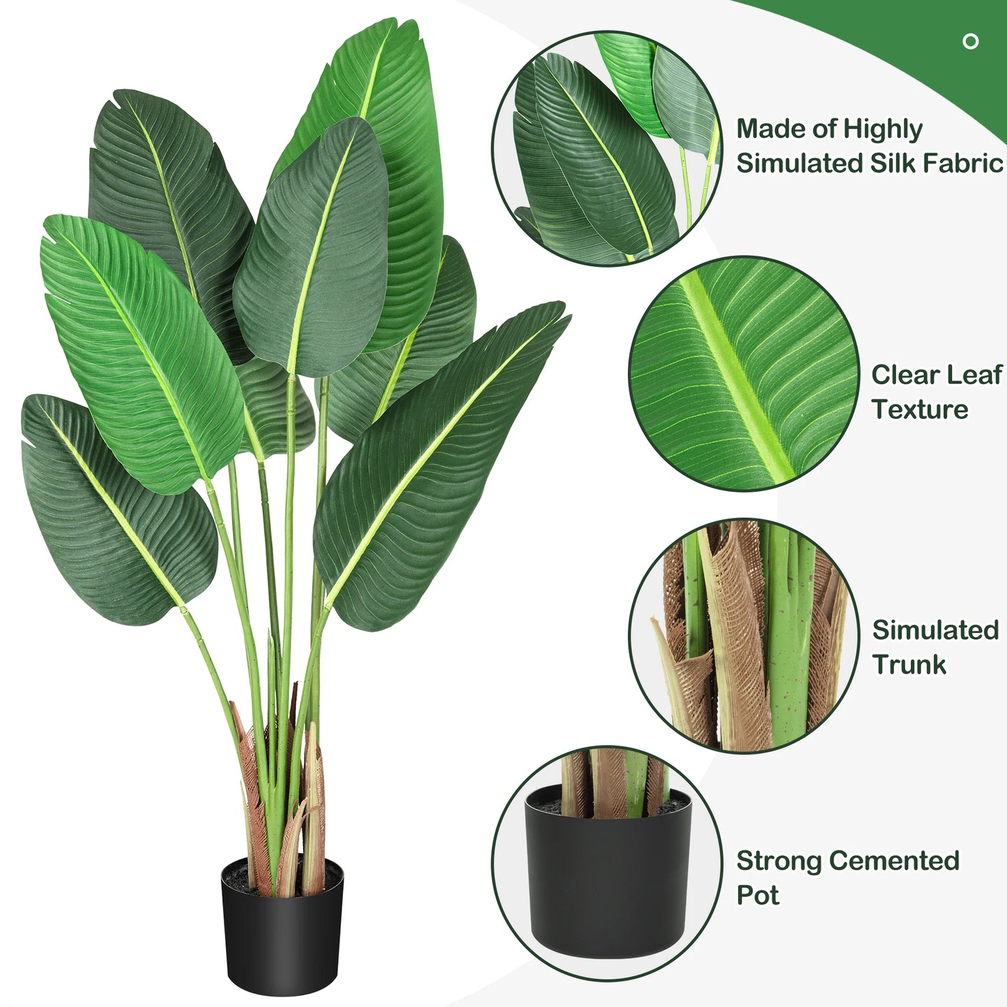 Twister CKCN Artificial Bird Of Paradise Plant Banana Leaf