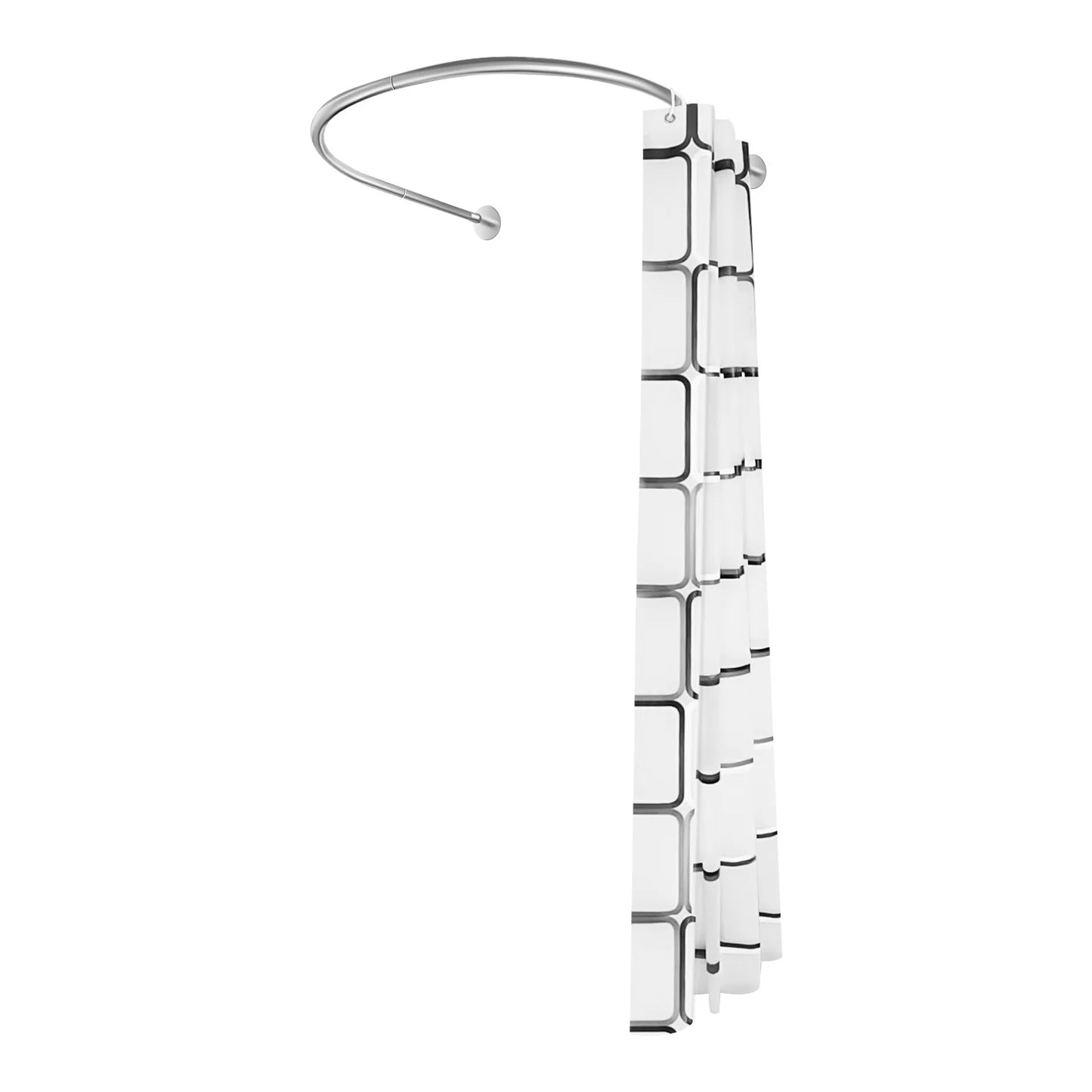 Craft of Weaving Stainless Curved Corner Shower Rod U Shaped