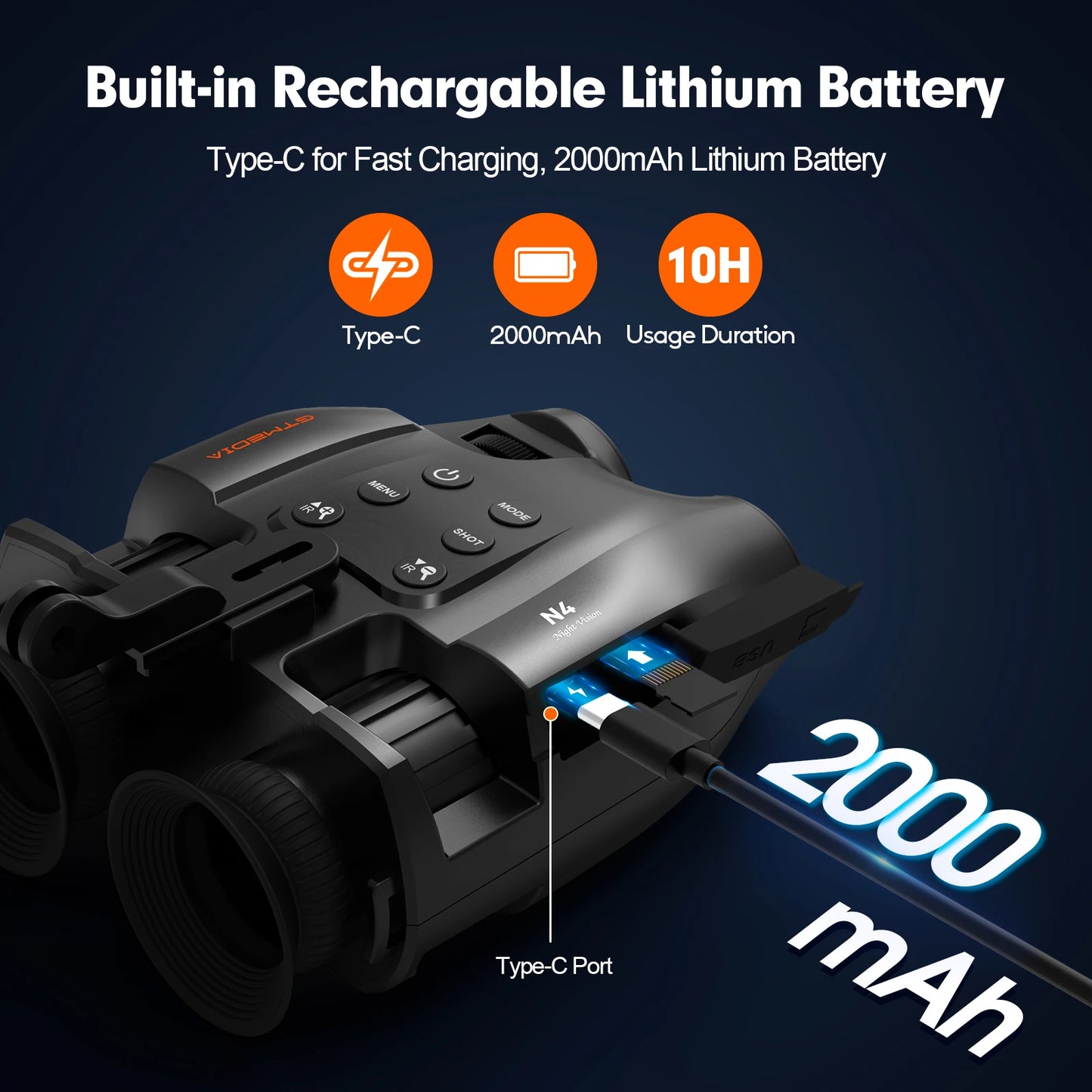 GTMEDIA N4 Night Vision Binoculars with Infrared Goggles