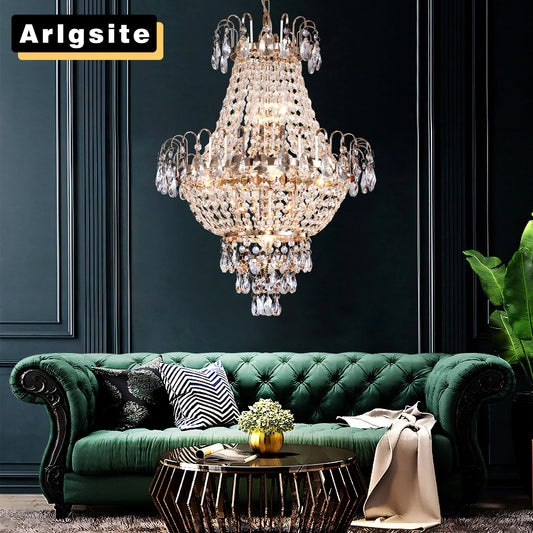 ARLGSITE Crystal Chandelier K9 Crystals Ceiling Light