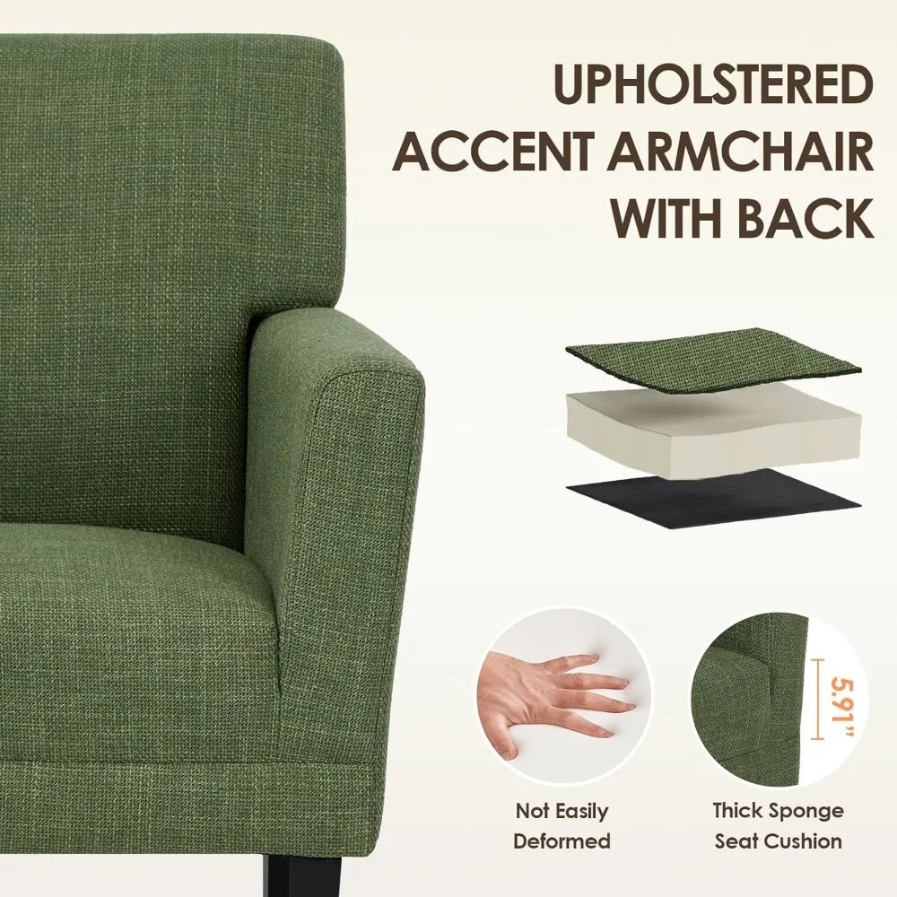 OEING Modern Upholstered Accent Armchairs For Living Room