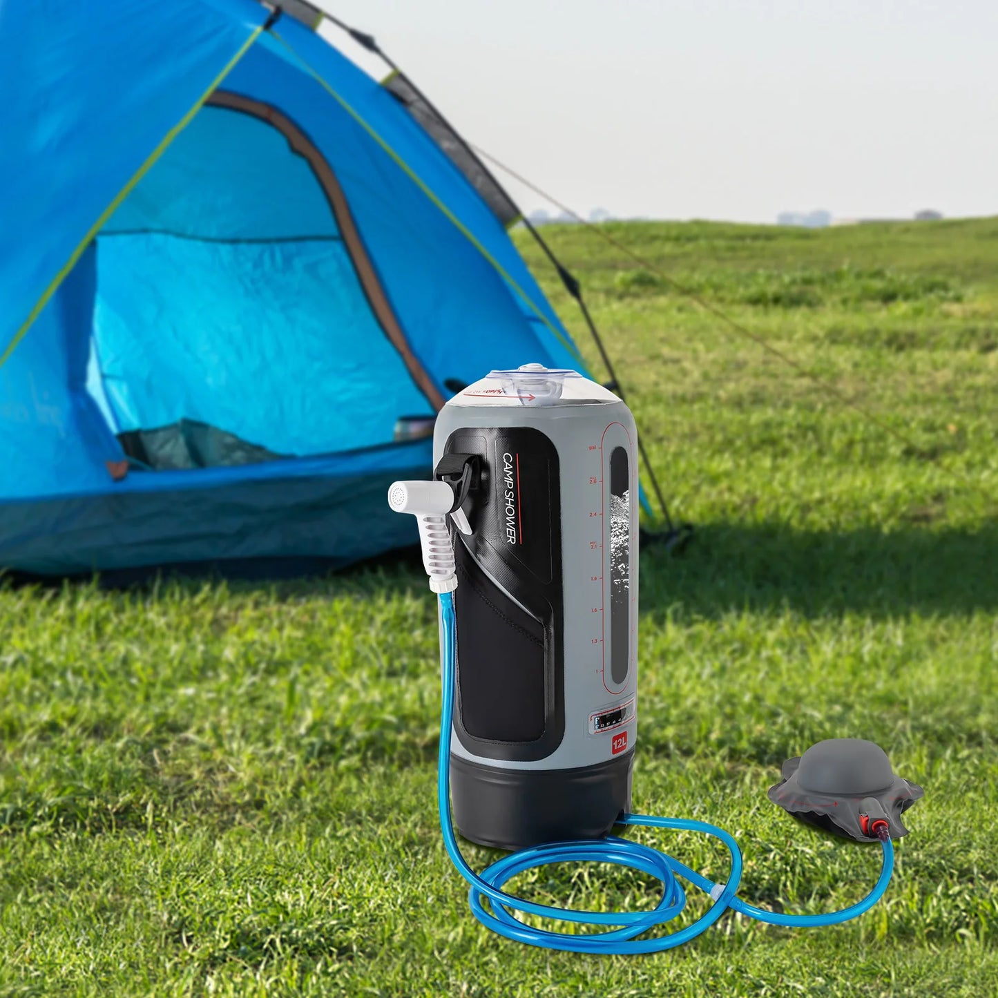 Electric Camping Shower Bag With Auto Pressure Pump