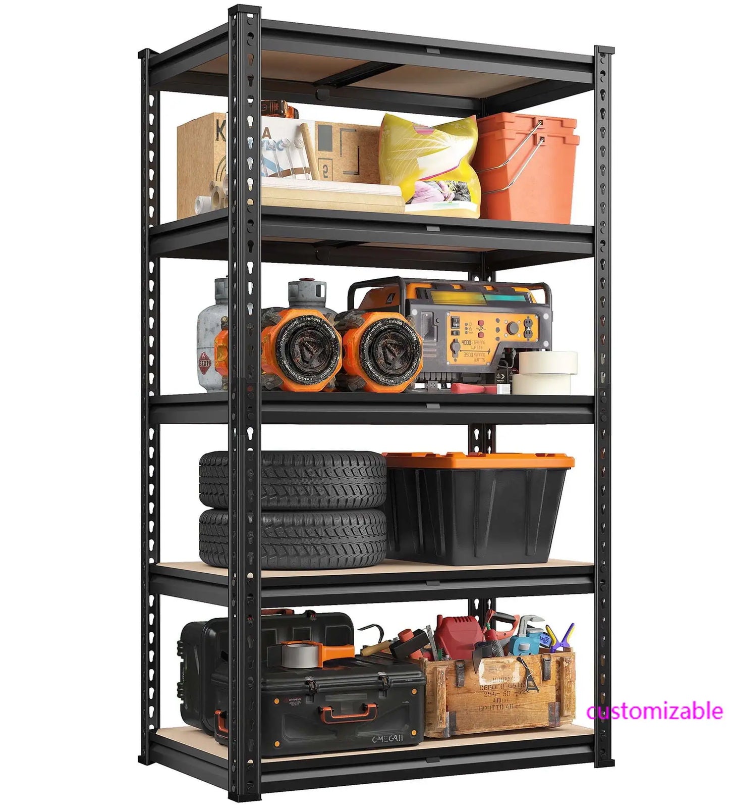 XMSJ 5 Tier Garage Shelving Heavy Duty Storage Shelves