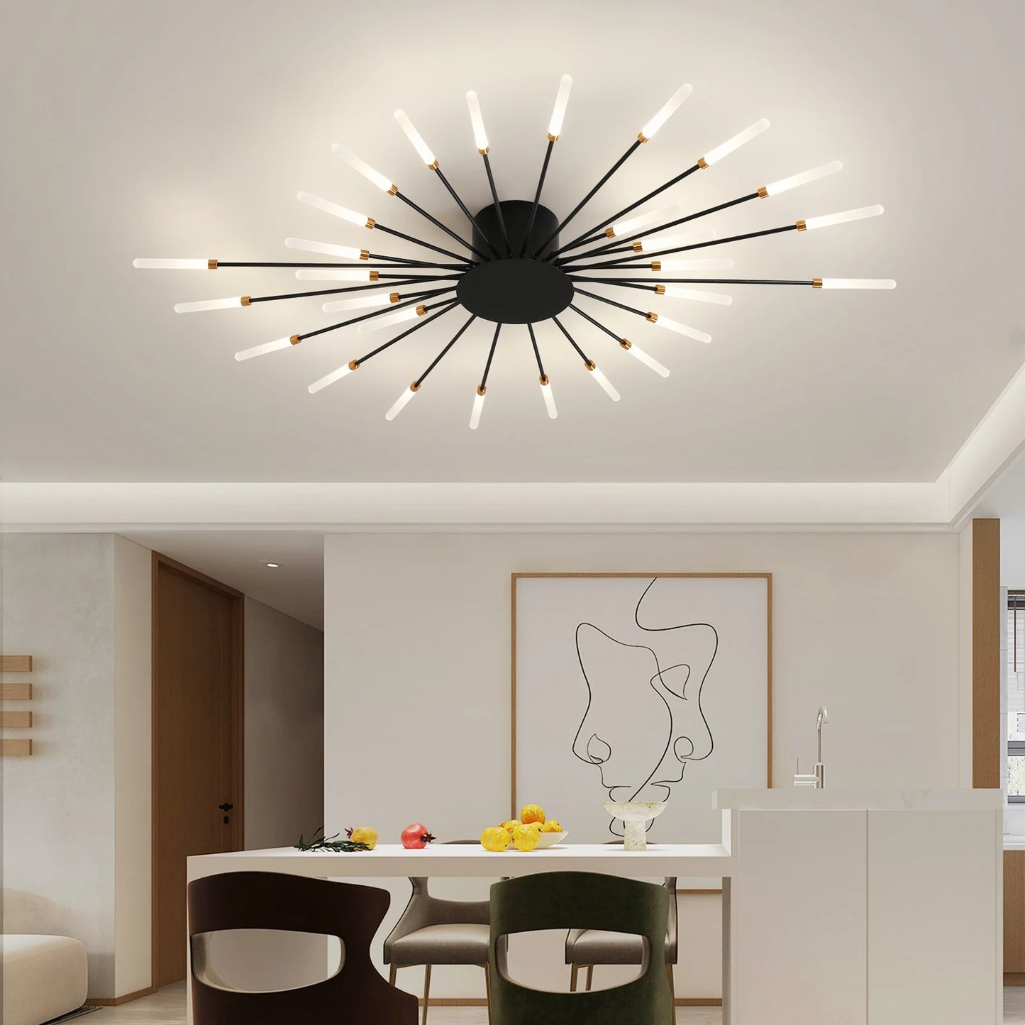 Modern LED Ceiling Light Fixture For Living Room And Bedroom