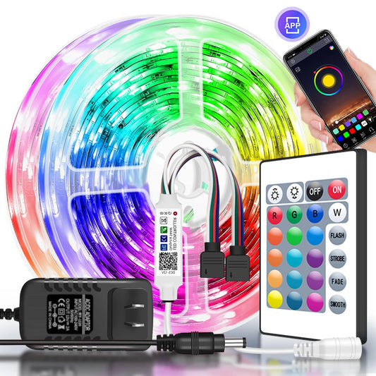 RGB LED Strip Lights 5050 With Music Sync Remote Control
