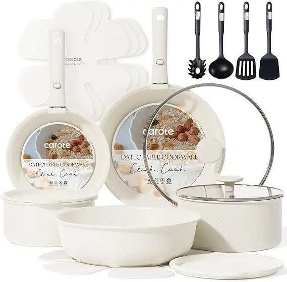 RBXC Nonstick Pots And Pans Cookware Set Space Saving