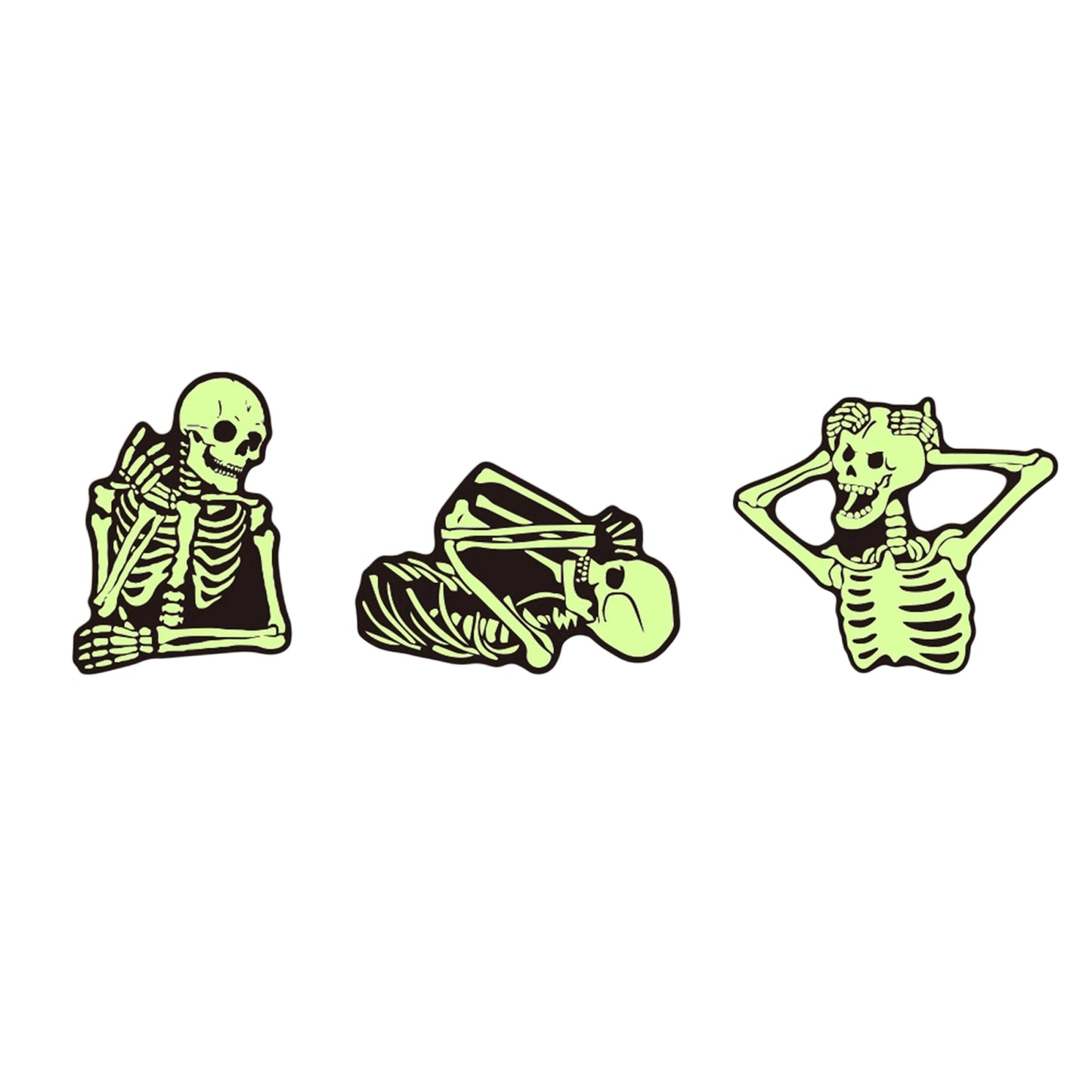 Guangdong Halloween Skeleton Stakes Set Of 5 Glow Signs