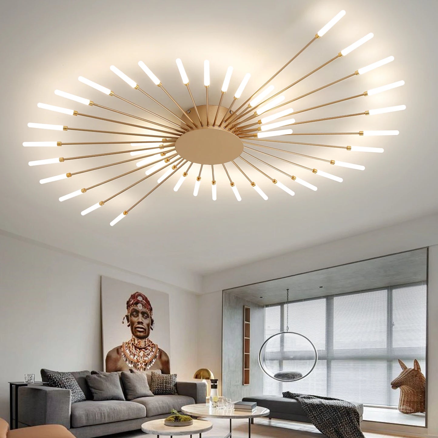 Modern LED Ceiling Light Fixture For Living Room And Bedroom