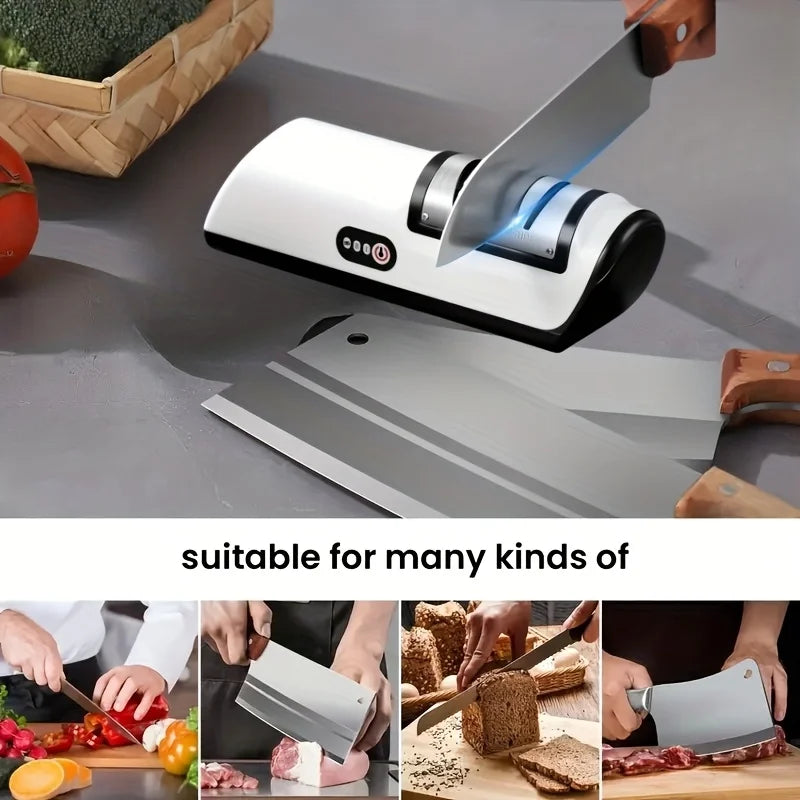 Electric Knife Sharpener Multifunction 4 Gears Kitchen