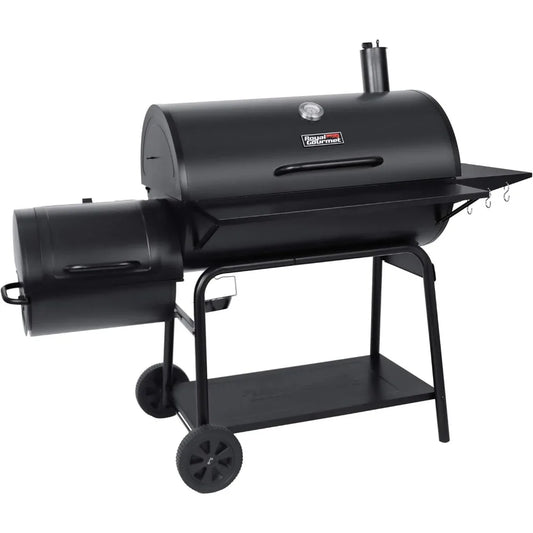 DAFIFY CC2036F Charcoal Grill And Offset Smoker Outdoor BBQ