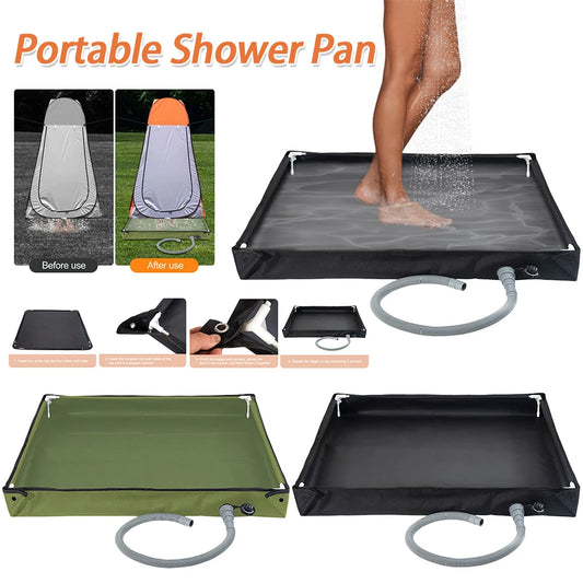 Shunmaii Portable Shower Base With Drain Hose For Camping
