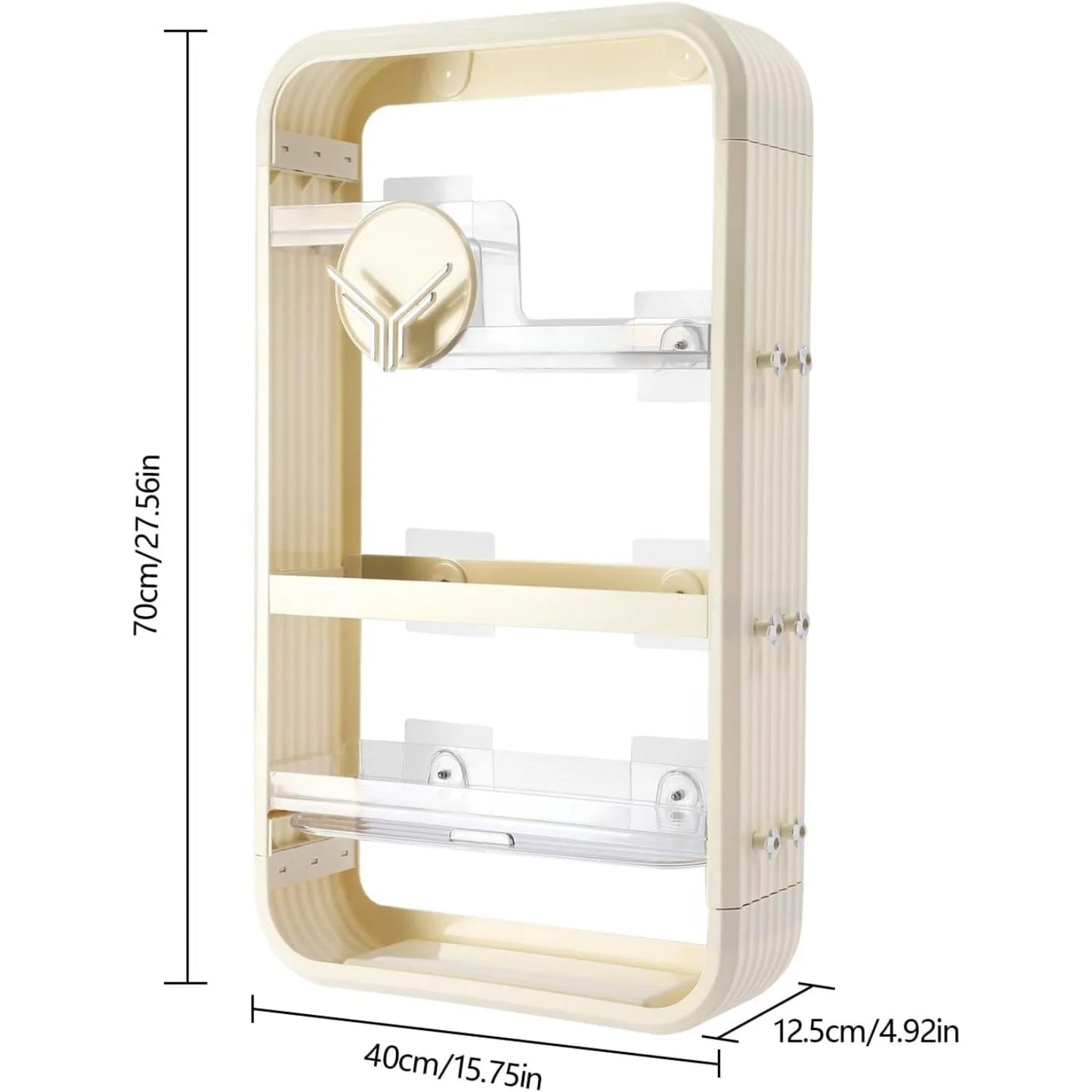 Hign-concerned Wall Mount Makeup Organizer Adhesive Shelf