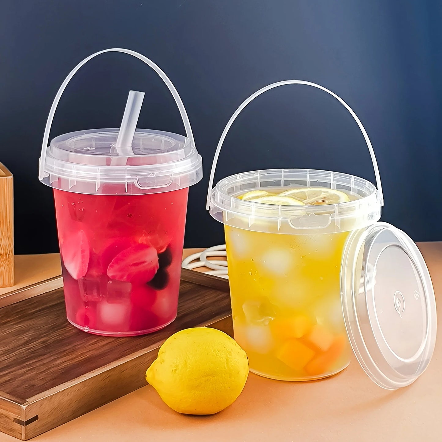 Hign-concerned Plastic Cups With Lids And Straws Reusable