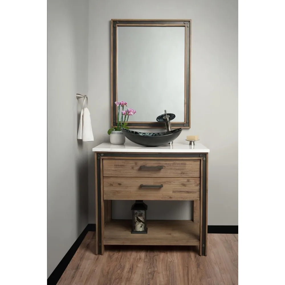 MNO Premium Oval Tempered Glass Vessel Bathroom Sink Drain