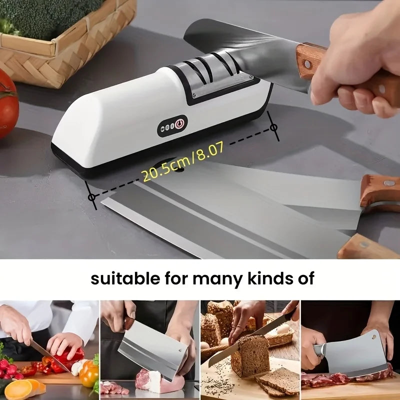 Electric Knife Sharpener Multifunction 4 Gears Kitchen