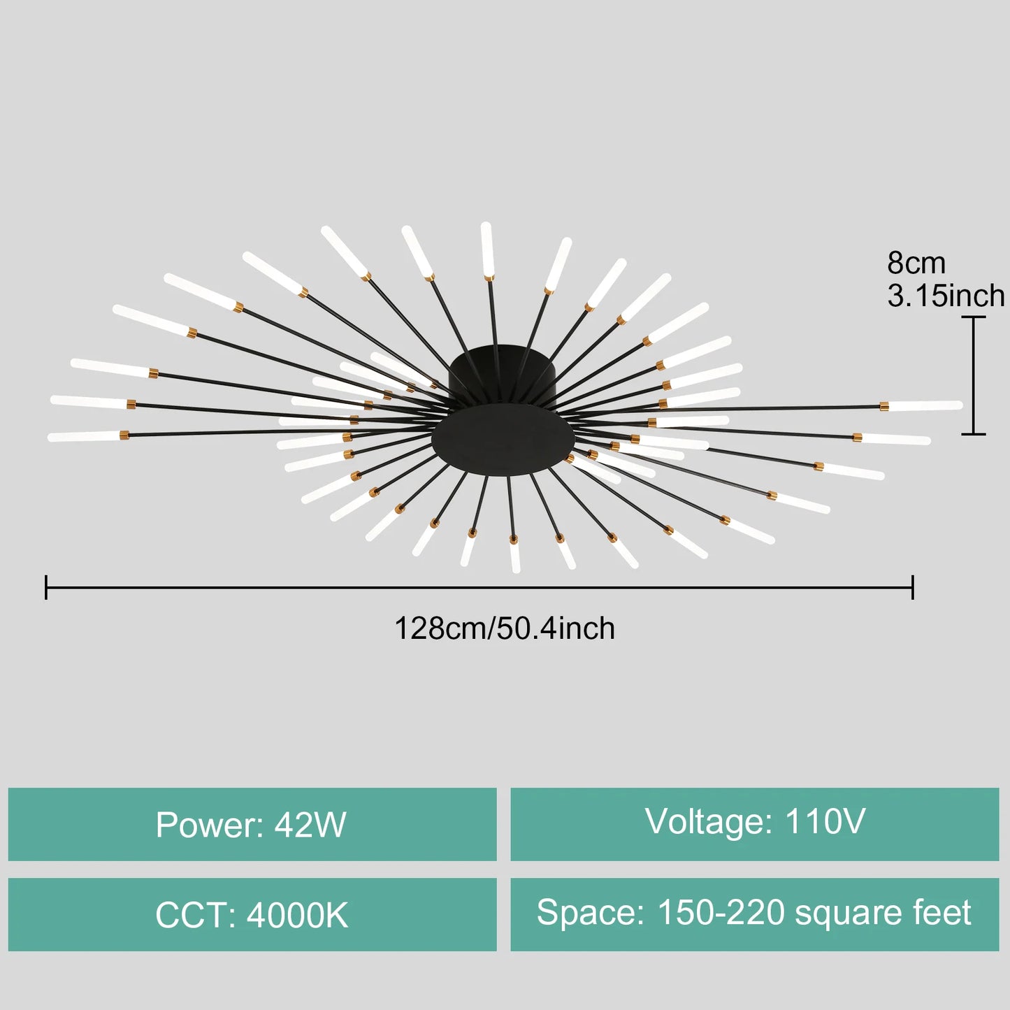 Modern LED Ceiling Light Fixture For Living Room And Bedroom