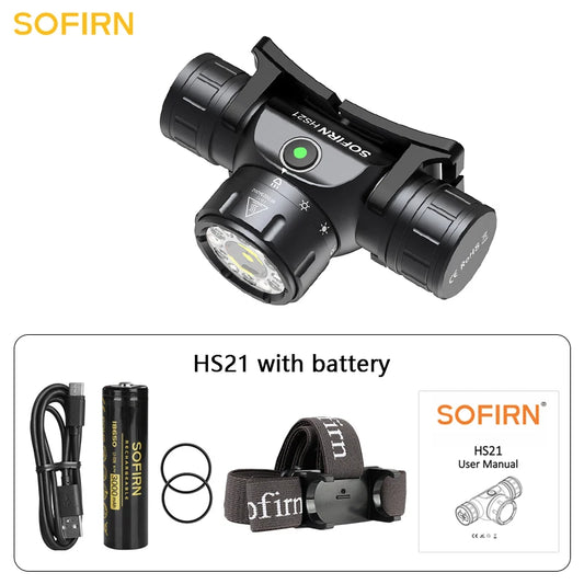 Sofirn HS21 2000lm EDC LED Headlamp USB C Rechargeable