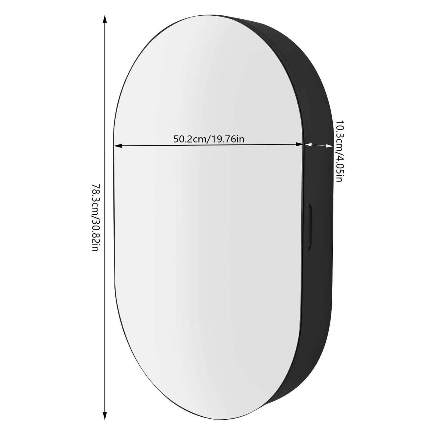 Feature Three Tier Wall Mounted Mirror Cabinet For Bathroom