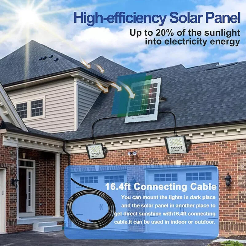 Solar Street Light 300W Outdoor Flood Lamp Waterproof Garden