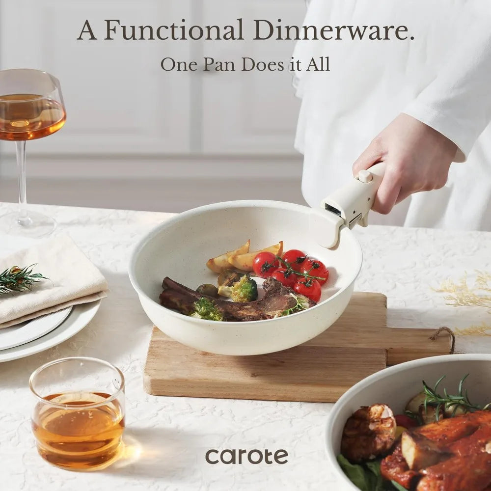 RBXC Nonstick Pots And Pans Cookware Set Space Saving