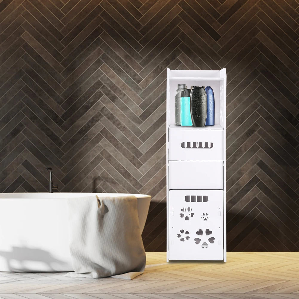 Romellar 3 Layer Waterproof Bathroom Cabinet Wood Plastic