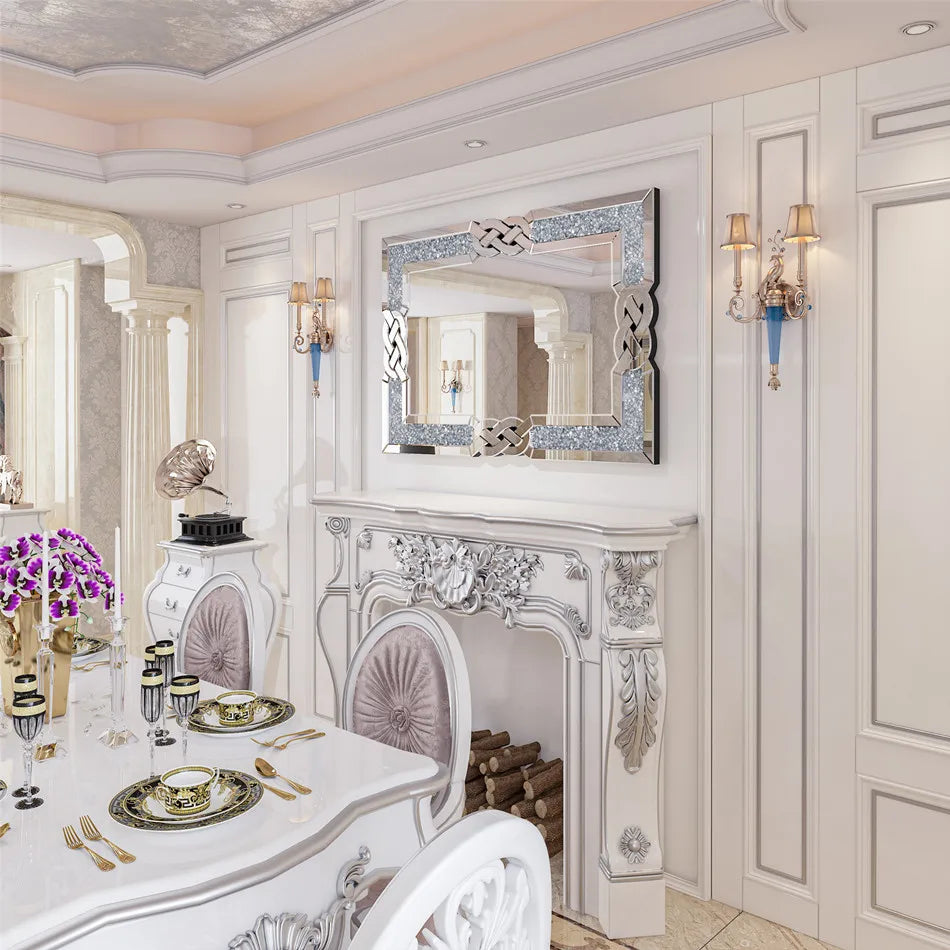 LUVODI Crush Diamond Full Body Wall Mirror Bathroom Vanity