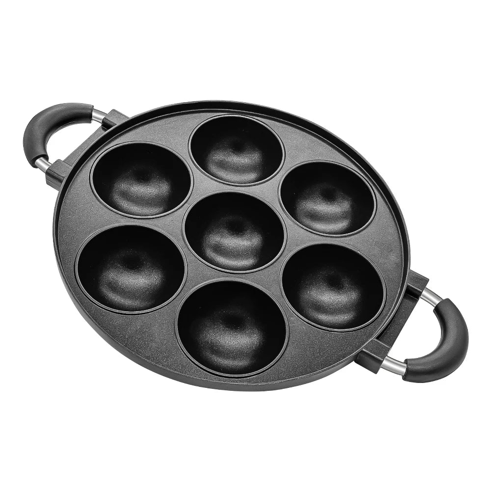 Cast Iron Omelette Pan Seven Hole Nonstick Cake Pan Cookware