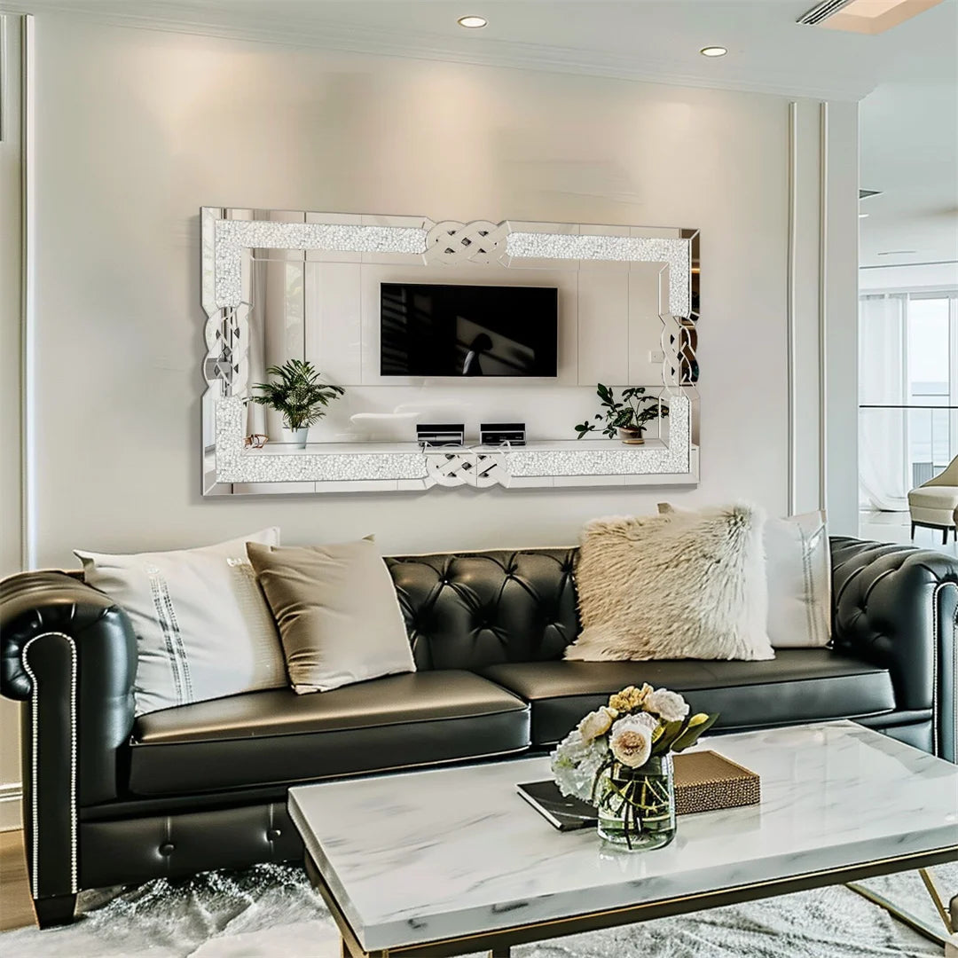 LUVODI Crush Diamond Full Body Wall Mirror Bathroom Vanity